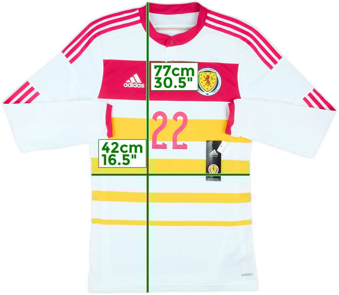 2014-15 Scotland Player Issue Away L/S Shirt #22 (M)