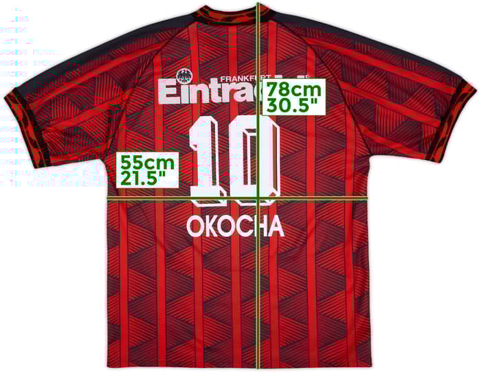 1995-96 Eintracht Frankfurt Home Shirt Okocha #10 - 9/10 - (L)