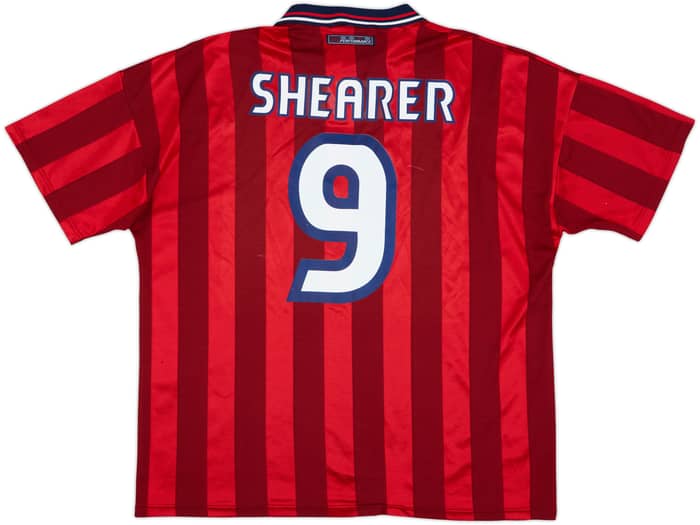 1997-99 England Away Shirt Shearer #9 - 6/10 - (XXL)