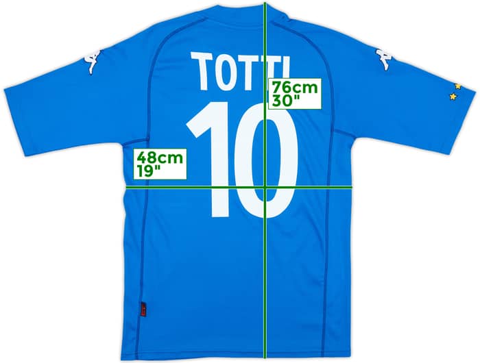 2002 Italy Home Shirt Totti #10 - 6/10 - (M)