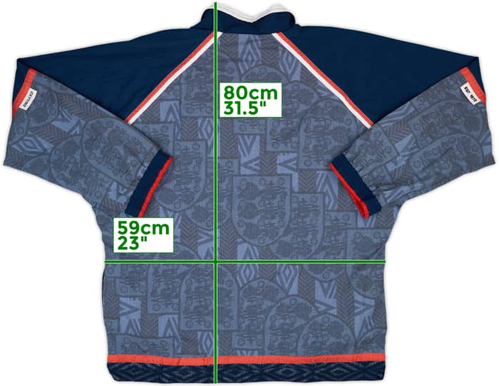 1994-96 England Umbro Track Jacket - 8/10 - (M)