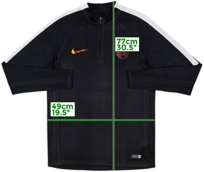 2016-17 Paris Saint-Germain Nike 1/4 Zip Training Top - 6/10 - (M)