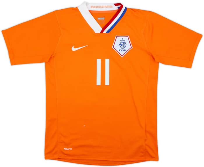 2008-10 Netherlands Home Shirt Huntelaar #11 - 4/10 - (L.Boys)
