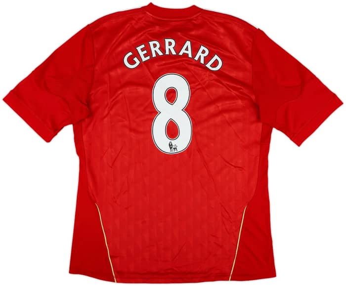2010-12 Liverpool Home Shirt Gerrard #8 - 9/10 - (L)