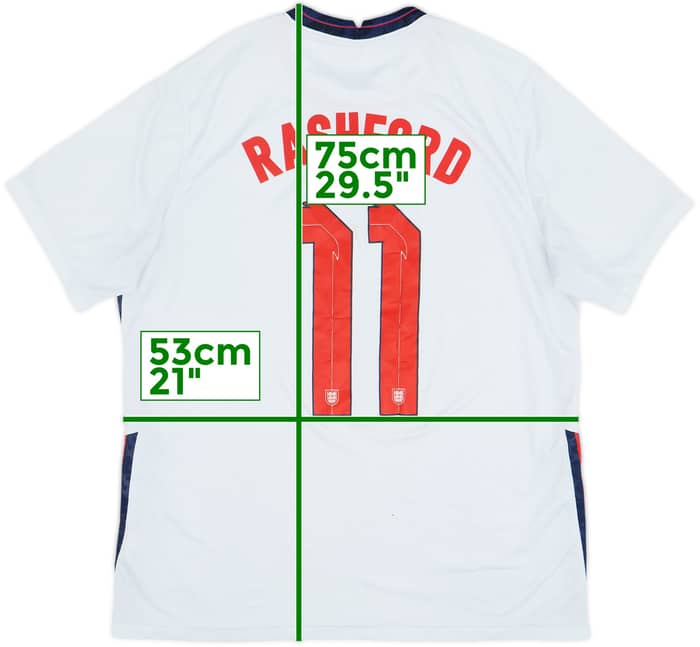 2020-22 England Home Shirt Rashford #11 - 4/10 - (XL.Boys)