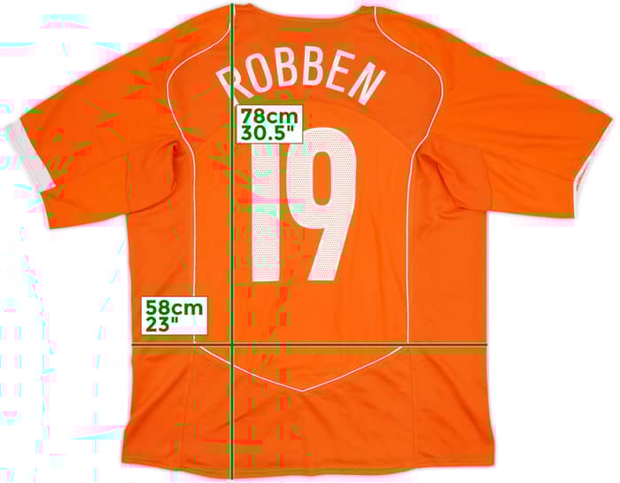 2004-06 Netherlands Home Shirt Robben #19 - 8/10 - (XL)