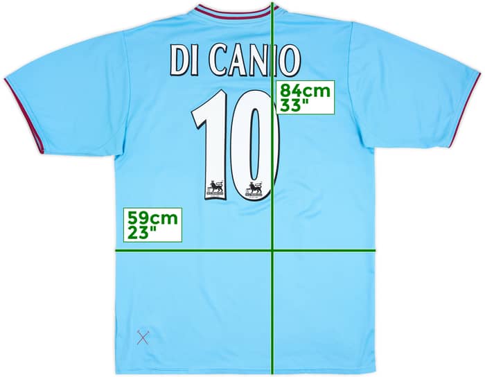 2001-03 West Ham Away Shirt Di Canio #10 - 6/10 - (XL)