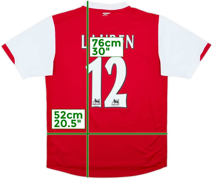 2006-08 Arsenal Home Shirt Lauren #12 - 4/10 - (L)