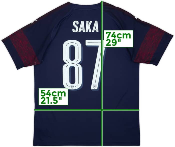 2018-19 Arsenal Away Shirt Saka #87 - 8/10 - (L)