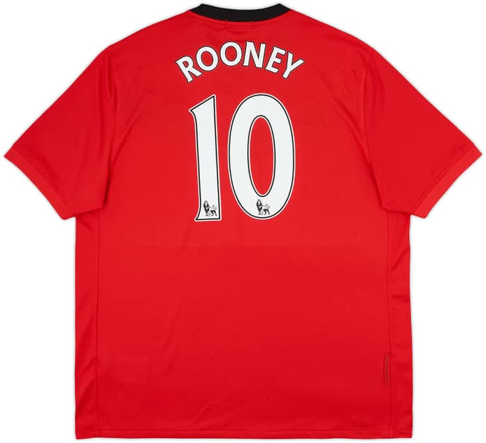 2009-10 Manchester United Home Shirt Rooney #10 - 9/10 - (XL)