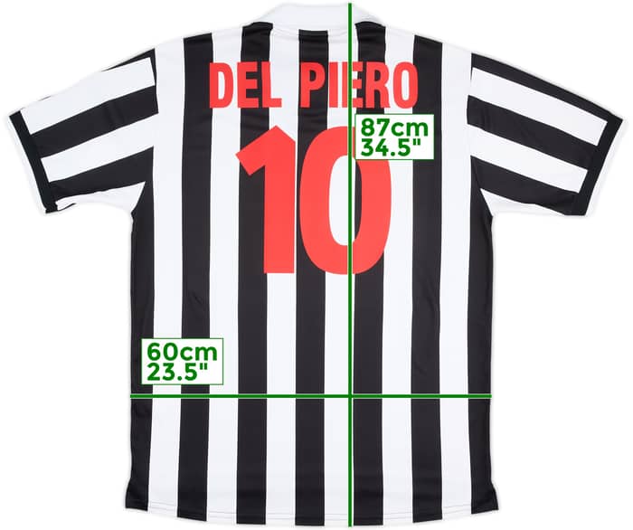 1998-99 Juventus Home Shirt Del Piero #10 - 6/10 - (XXL)