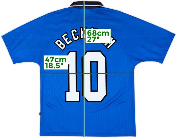 1996-98 Manchester United Third Shirt Beckham #10 - 8/10 - (Y)