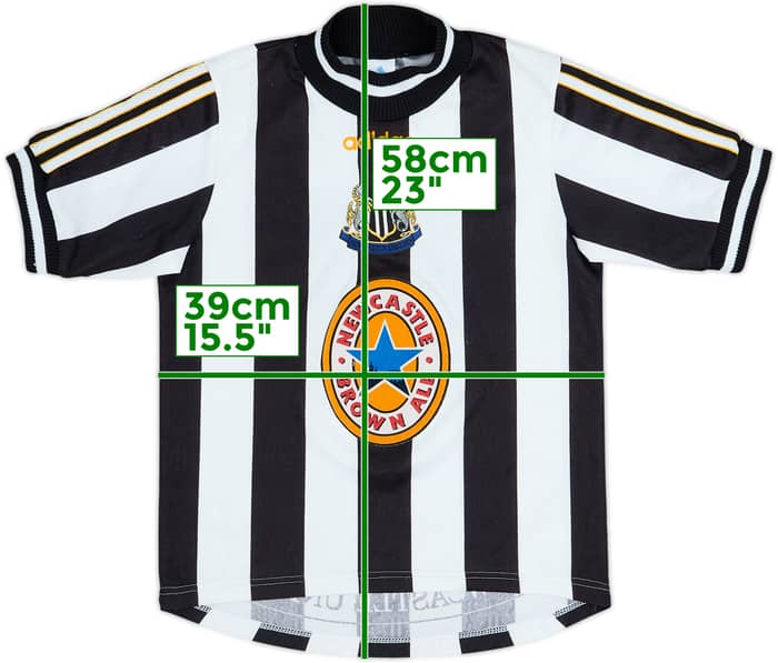1997-99 Newcastle Home Shirt - 8/10 - (M.Boys)