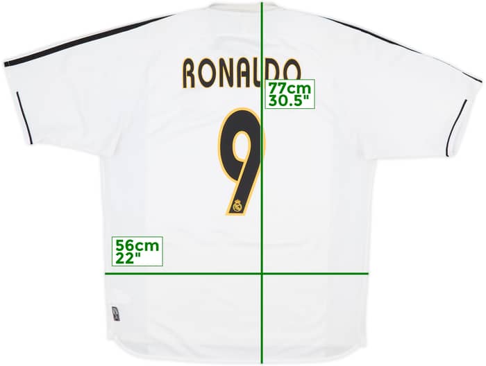 2003-04 Real Madrid Home Shirt Ronaldo #9 - 5/10 - (L)