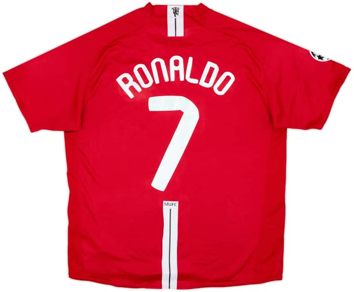 Camiseta de local del Manchester United 2007-09 Ronaldo #7 - 4/10 - (XL)