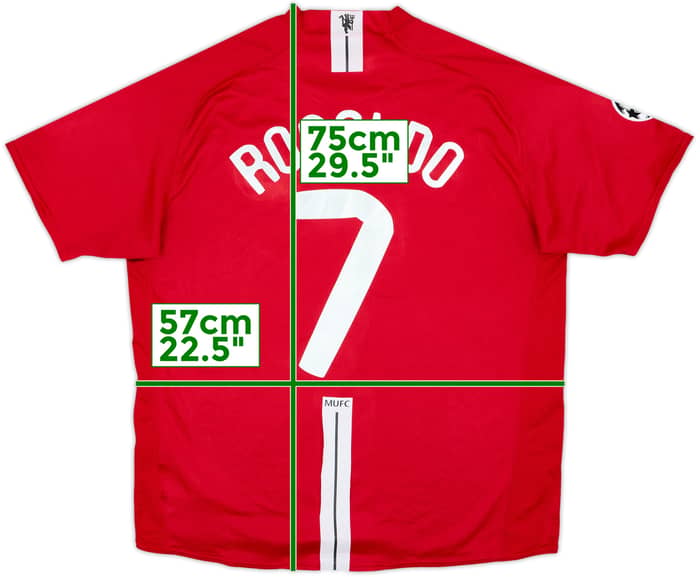 Camiseta de local del Manchester United 2007-09 Ronaldo #7 - 4/10 - (XL)