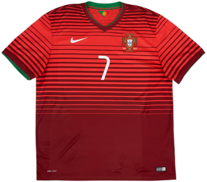 2014-15 Portugal Home Shirt Ronaldo #7 - 9/10 - (XL)