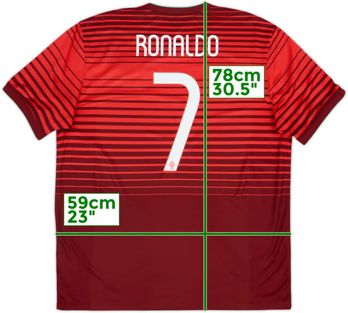 2014-15 Portugal Home Shirt Ronaldo #7 - 9/10 - (XL)