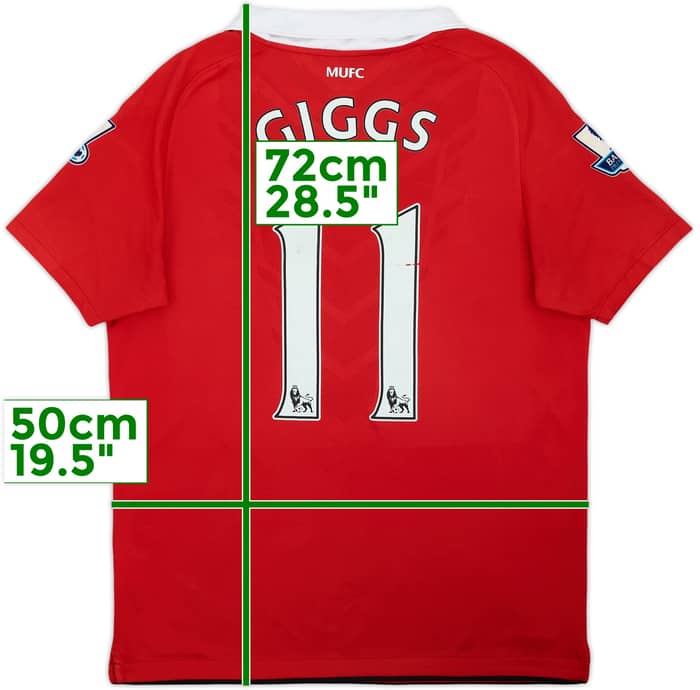 2010-11 Manchester United Home Shirt Giggs #11 - 5/10 - (XL.Boys)