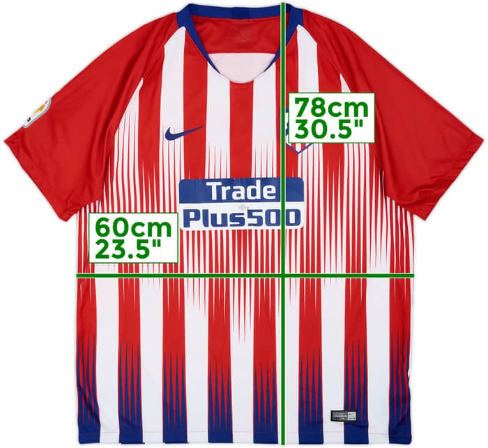 2018-19 Atletico Madrid Home Shirt - 4/10 - (M)