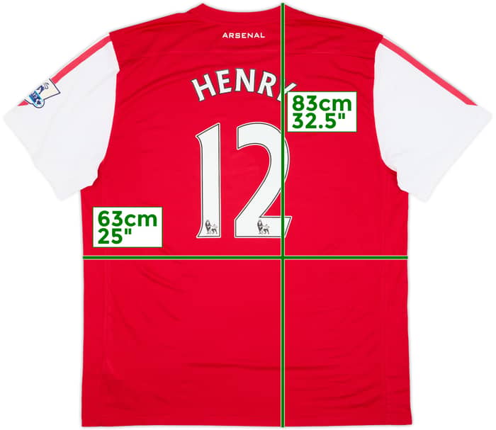 2011-12 Arsenal Home Shirt Henry #12 - 8/10 - (XXL)