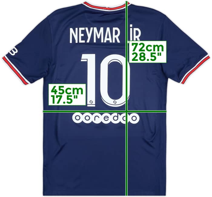 2021-22 Paris Saint-Germain Home Shirt Neymar Jr #10 - 8/10 - (S)