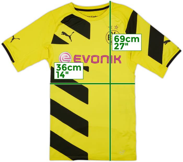 Camiseta de local versión jugador ACTV Fit del Borussia Dortmund 2014-15 - 6/10 - (M)