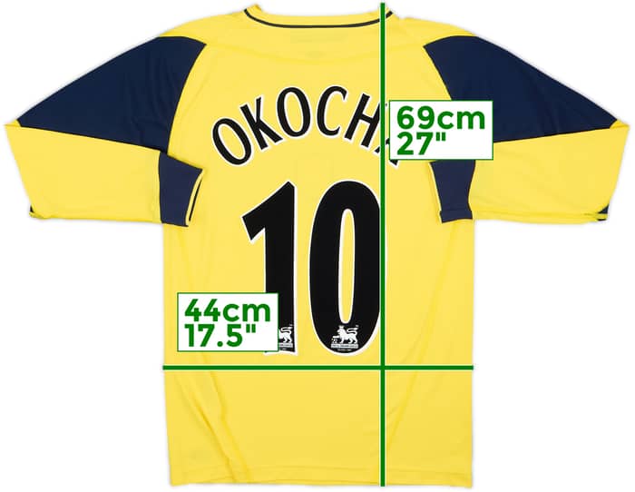 2002-03 Bolton Away L/S Shirt Okocha #10 - 8/10 - (15-16 Years)