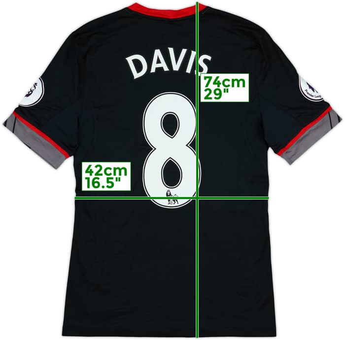 2016-17 Southampton Away Shirt Davis #8 - 6/10 - (M)