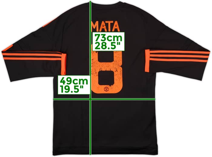 Camiseta de manga larga de la tercera equipación del Manchester United 2015-16 Mata #8 - 5/10 - (M)