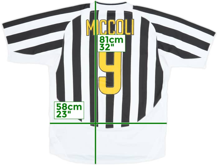 2003-04 Juventus Home Shirt Miccoli #9 - 6/10 - (XL)
