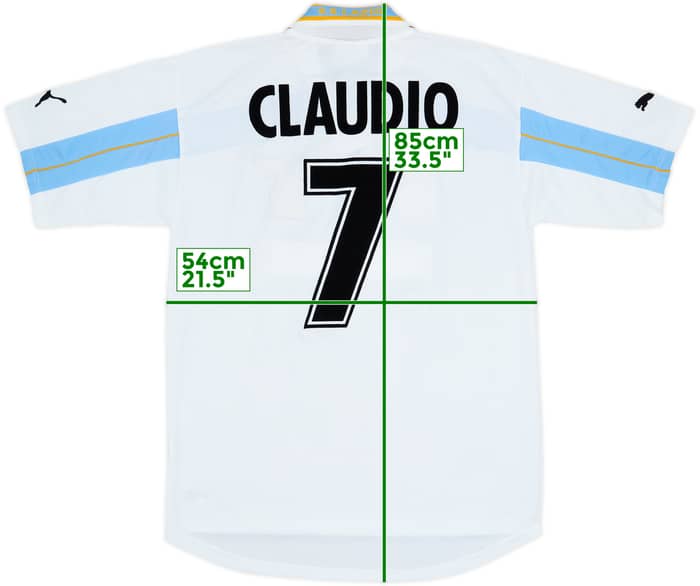 1999-00 Lazio Centenary Home Shirt Claudio #7 - 6/10 - (L)