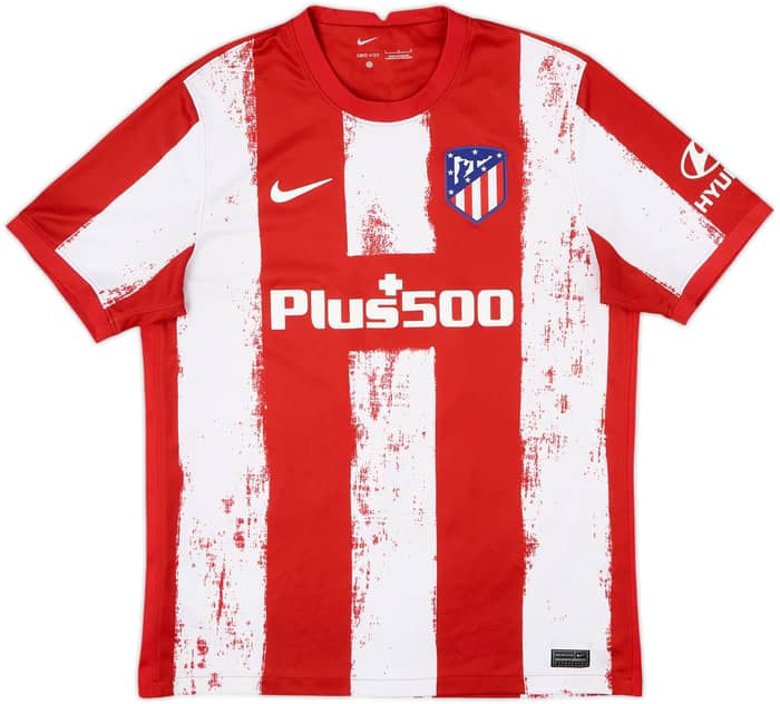 2021-22 Atletico Madrid Home Shirt Griezmann #8 - 8/10 - (L)