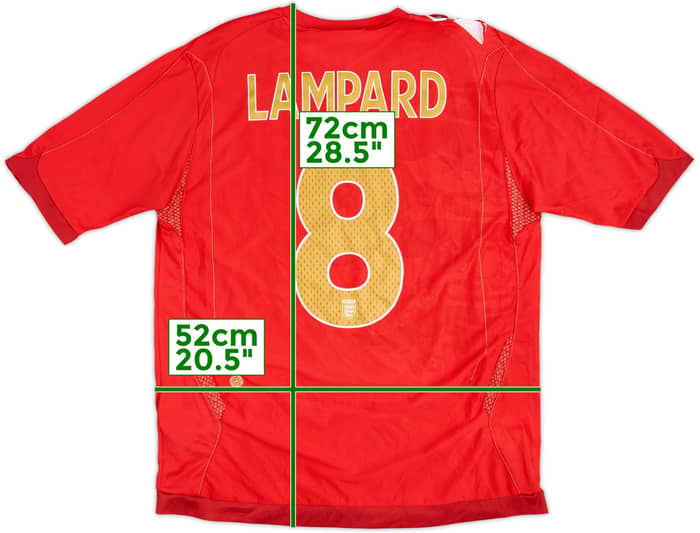 2006-08 England Away Shirt Lampard #8 - 5/10 - (L)
