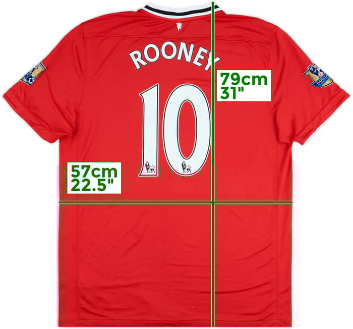 2011-12 Manchester United Home Shirt Rooney #10 - 6/10 - (XL)