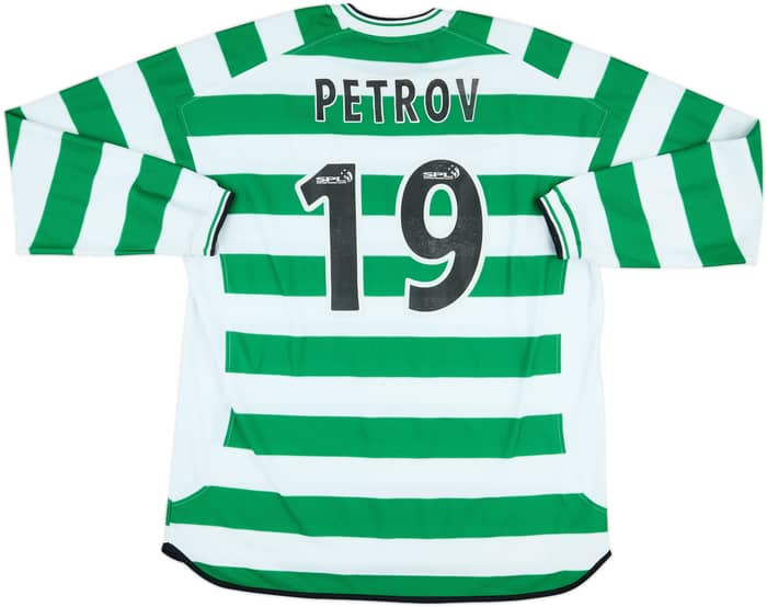 2001-03 Celtic Home L/S Shirt Petrov #19 - 7/10 - (XXL)
