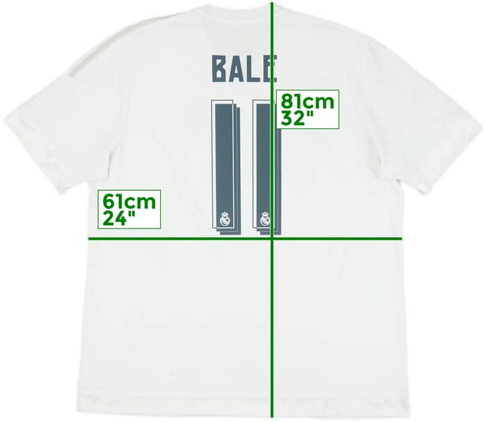 2015-16 Real Madrid Home Shirt Bale #11 - 7/10 - (XXL)