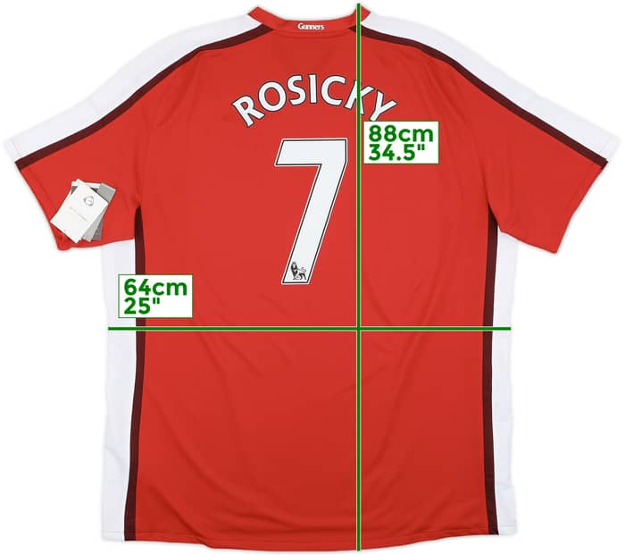 2008-10 Arsenal Home Shirt Rosicky #7 (XXL)