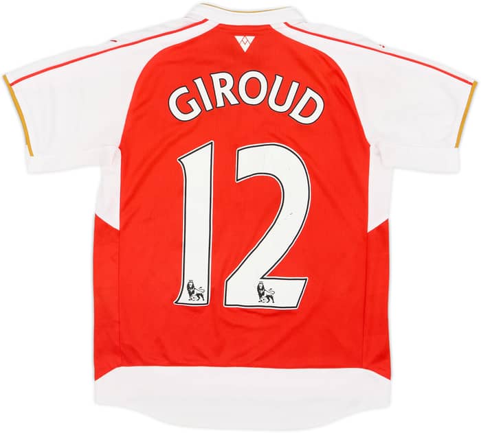 2015-16 Arsenal Home Shirt Giroud #12 - 6/10 - (XL.Boys)