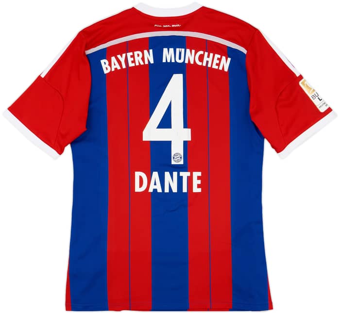 2014-15 Bayern Munich Home Shirt Dante #4 - 7/10 - (L)