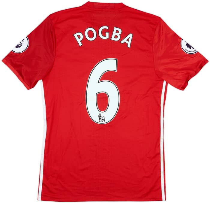 2016-17 Manchester United Player Issue Home Shirt Pogba #6 - 8/10 - (M/L)