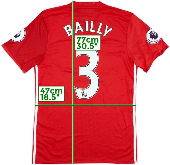 2016-17 Manchester United Match Issue Home Shirt Bailly #3