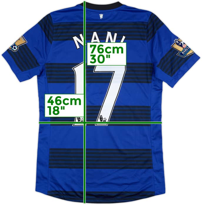 2011-12 Manchester United Match Issue Away Shirt Nani #17