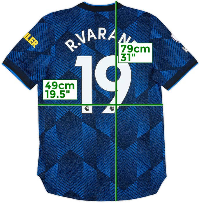 2021-22 Manchester United Match Issue Third Shirt R.Varane #19