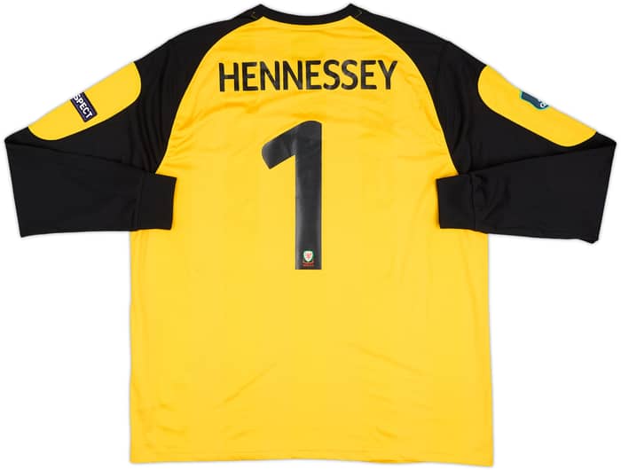 2010-11 Wales Match Issue GK Shirt Hennessey #1