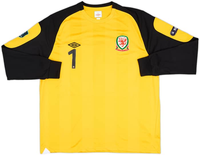 2010-11 Wales Match Issue GK Shirt Hennessey #1