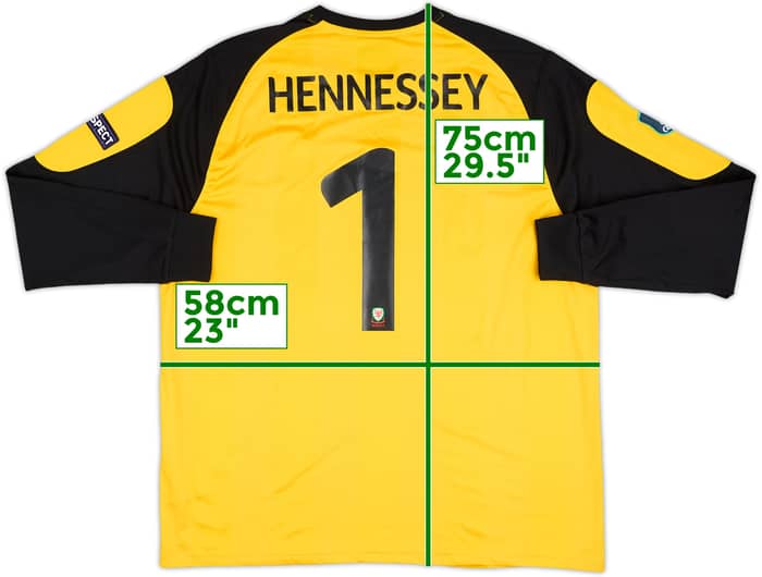 2010-11 Wales Match Issue GK Shirt Hennessey #1