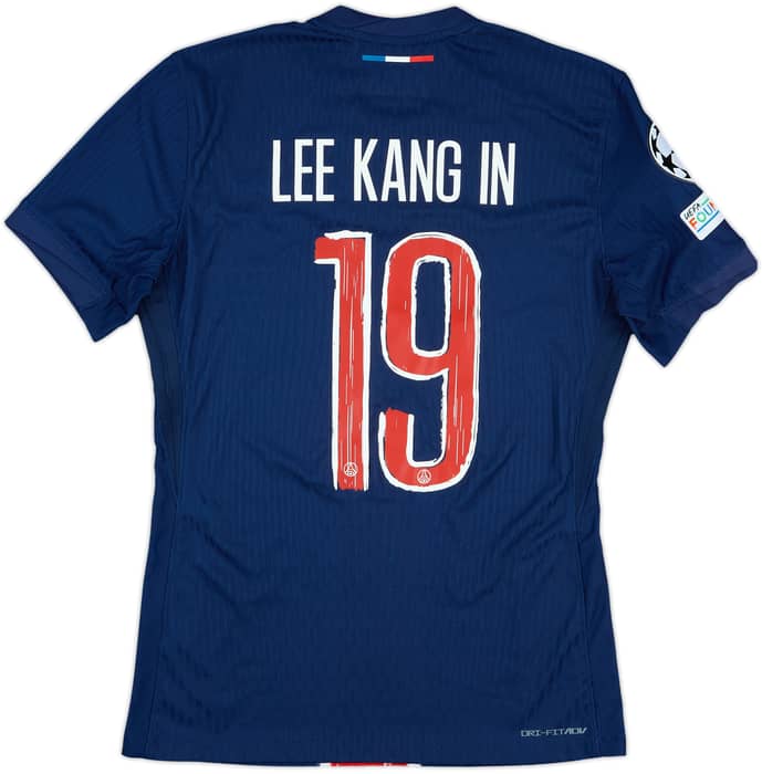 2024-25 Paris Saint-Germain Match Issue Champions League Home Shirt Lee Kang In #19