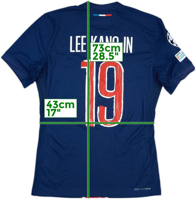 2024-25 Paris Saint-Germain Match Issue Champions League Home Shirt Lee Kang In #19