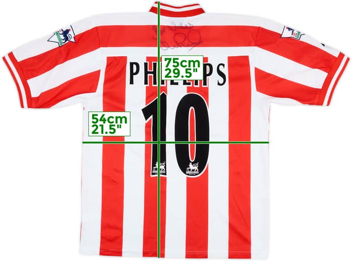 1999-00 Sunderland Signed Home Shirt Phillips #10